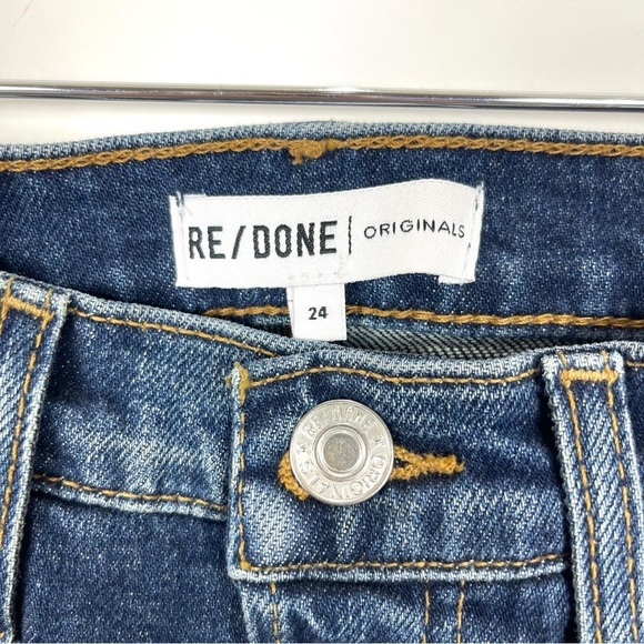 RE/DONE High Rise Ankle Crop Jeans - Picture 9 of 14